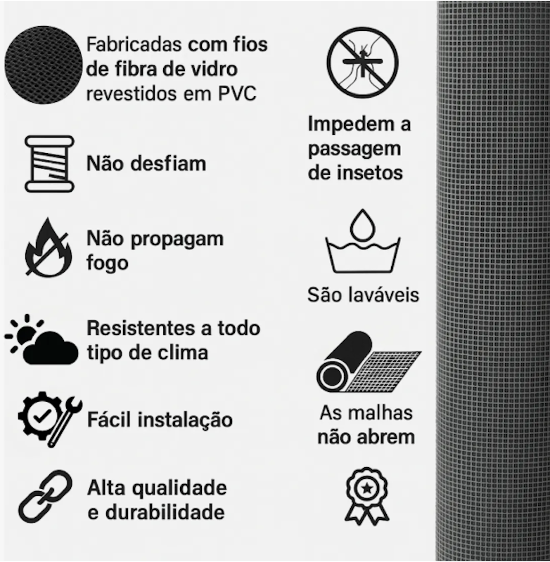 Telas Fibra de Vidro Mosquiteiras 3