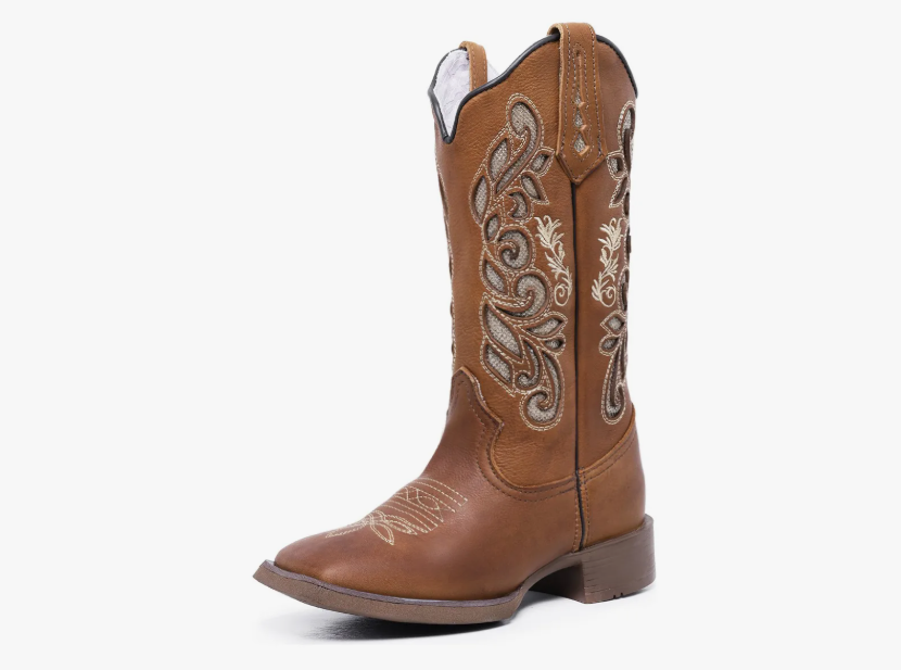 Bota Texana Country Cano Alto Couro Legítimo Premium Bico Quadrado Beauty 5
