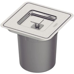 Lixeira de Embutir Clean Square em Aço Inox com Balde Plástico 5 L