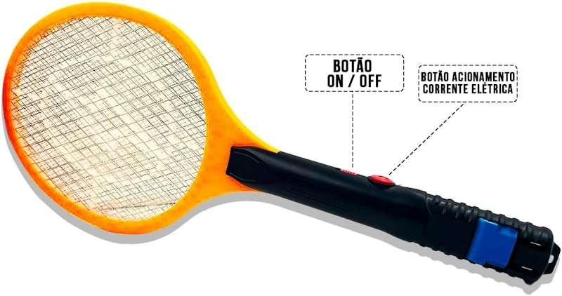 Raquete Elétrica Recarregável Bivolt Vaividhyam 5