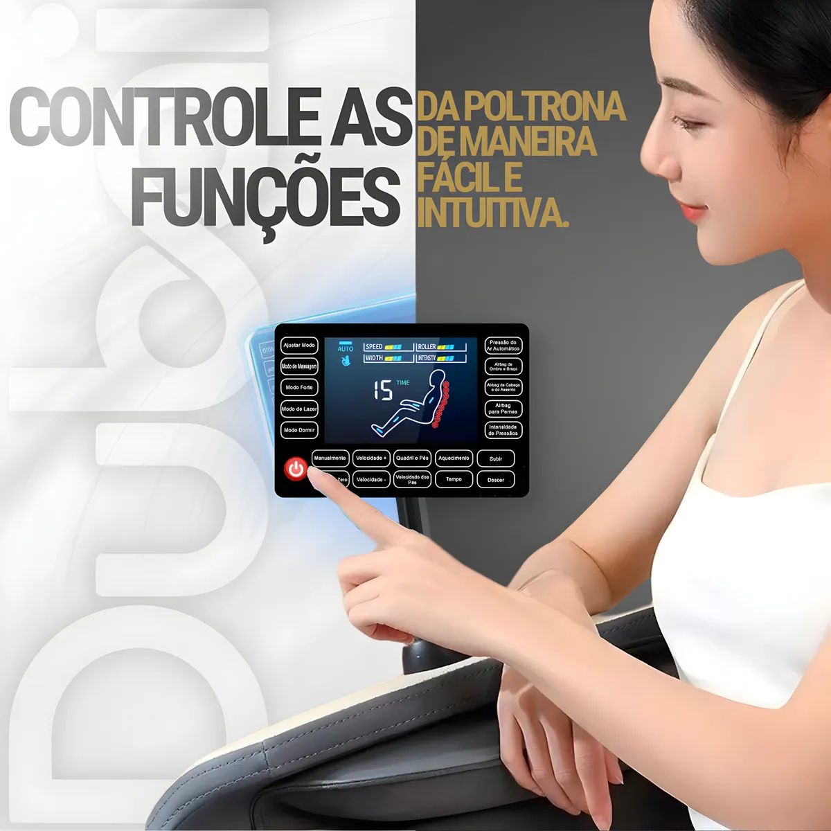 Poltrona de Massagem Tech Bluetooth Gravidade Zero 5