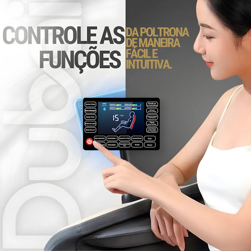 Poltrona de Massagem Tech Bluetooth Gravidade Zero 5