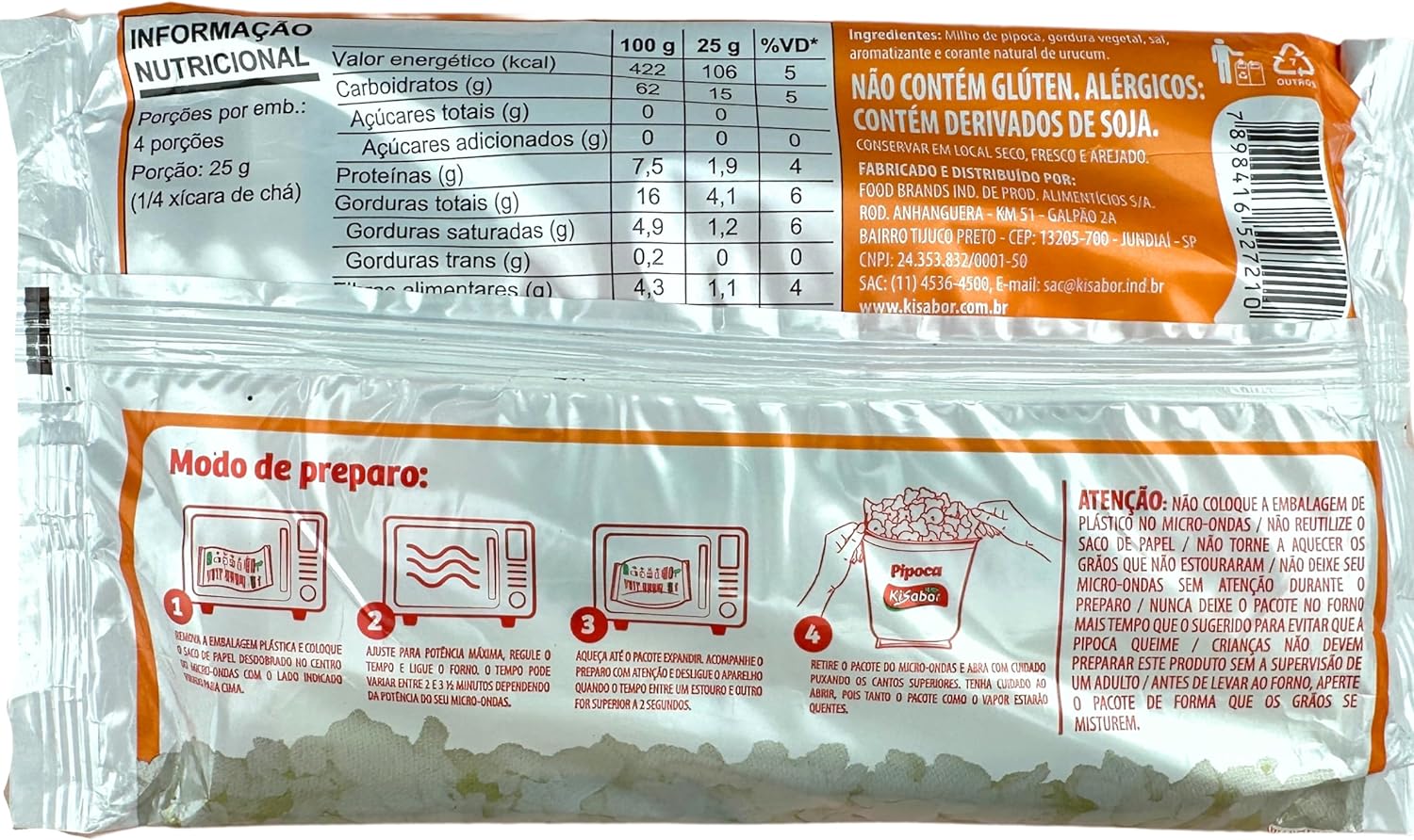 Pipoca para Micro-Ondas Pizza 2
