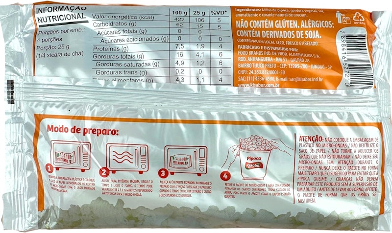Pipoca para Micro-Ondas Pizza 2