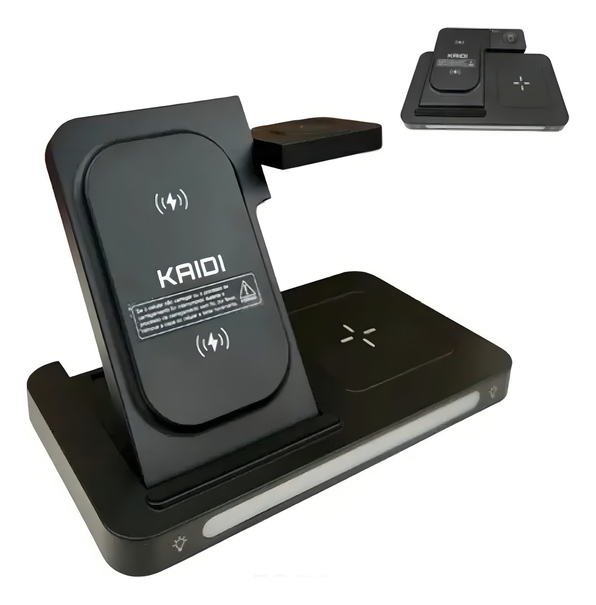Carregador sem Fio Rápido Indução Wireless 3 em 1 Kaidi 3