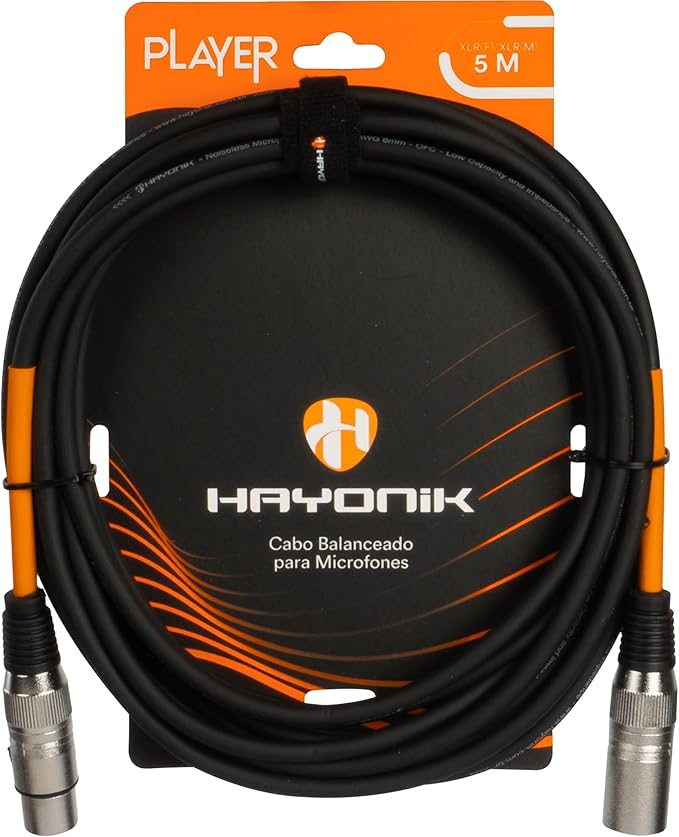 Cabo Balanceado para Microfone Player XLR Fêmea x XLR Macho 5 m 2