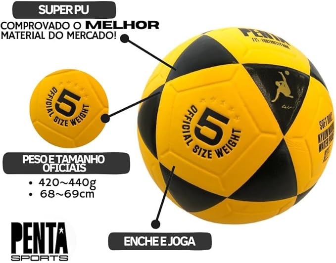 Bola de Futvolei Penta Amarela 3