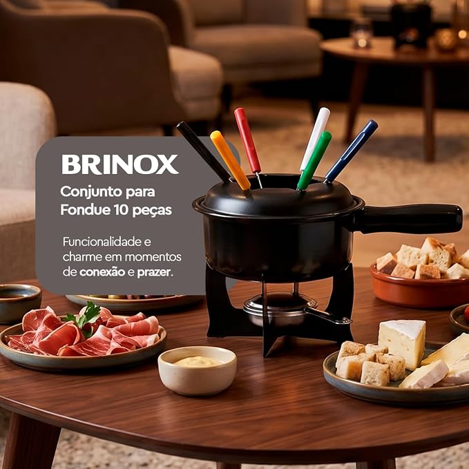 Conjunto para Fondue Brinox Fondues 10 Peças 3