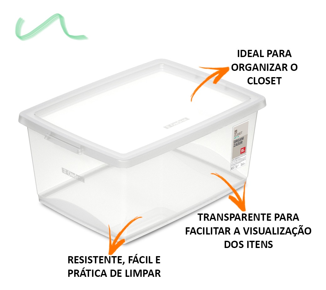 Organizador com Tampa 15 L 2