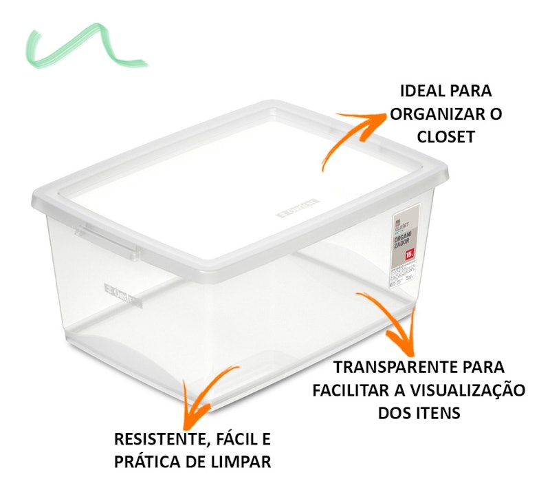 Organizador com Tampa 15 L 2