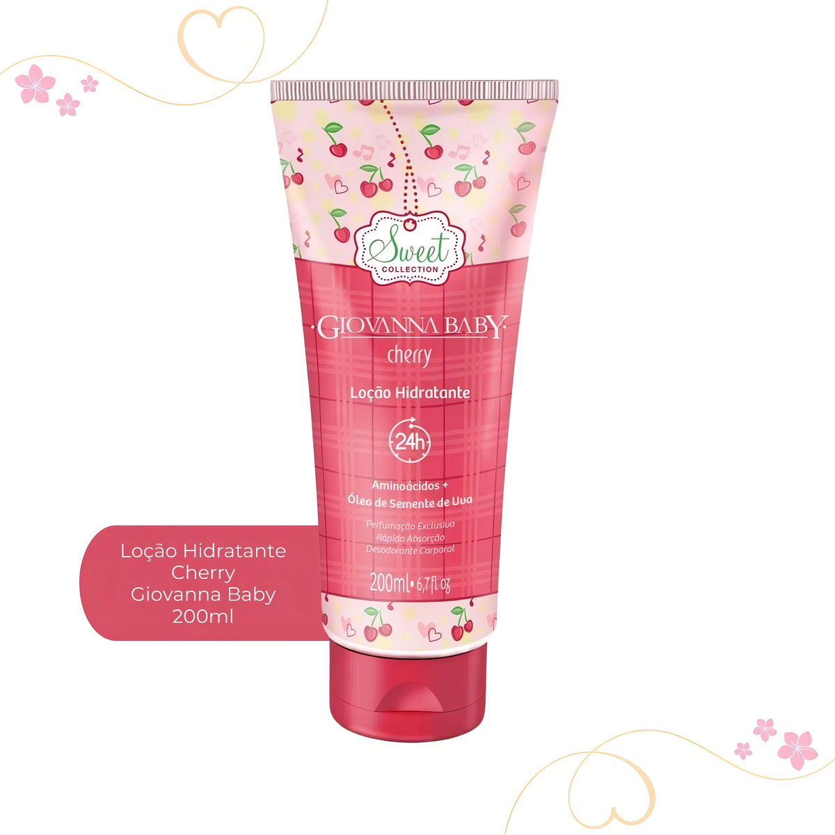Loção Hidratante Desodorante Giovanna Baby Cherry 2