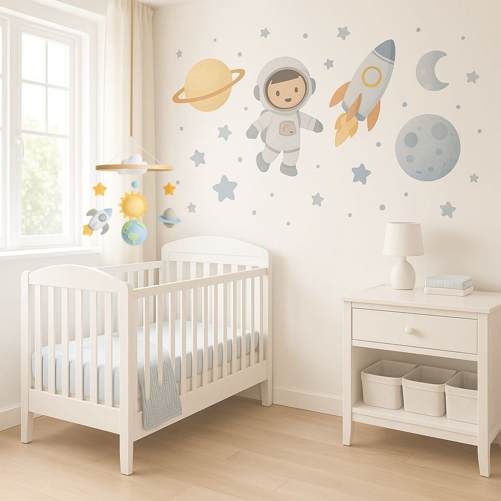 Móbile Baby Berço  Planetas, Foguete e Astronauta 4