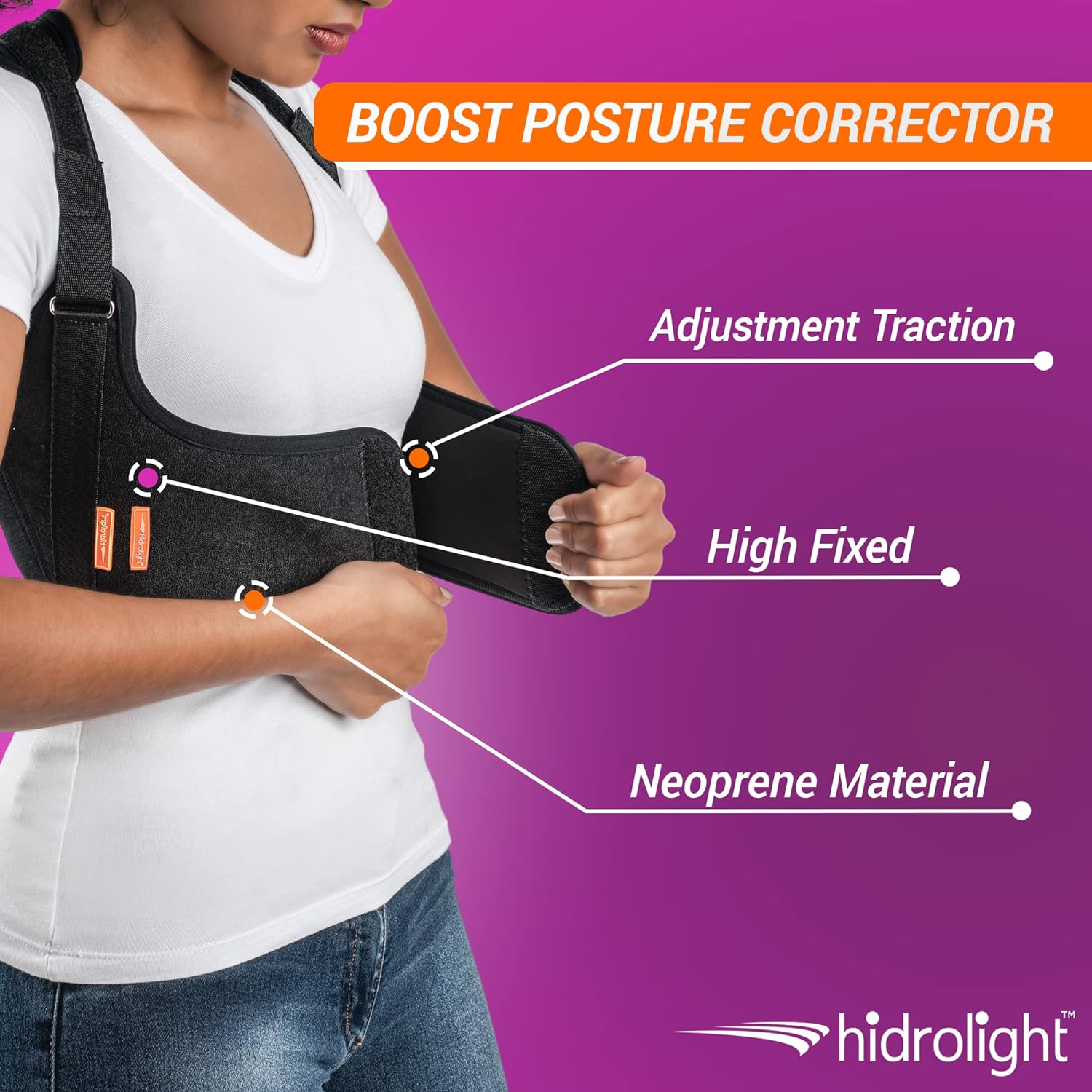 Corretor Postural Boost Hidrolight 3