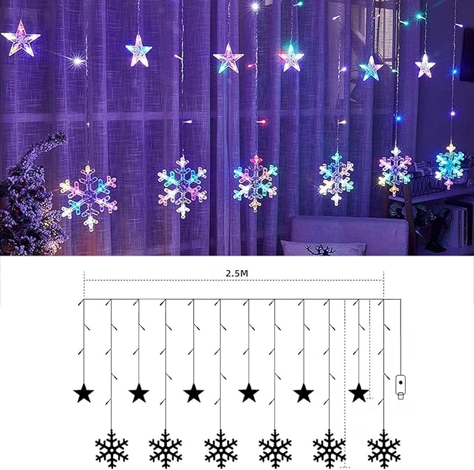 Cascata com Flocos de Neve de LED 5