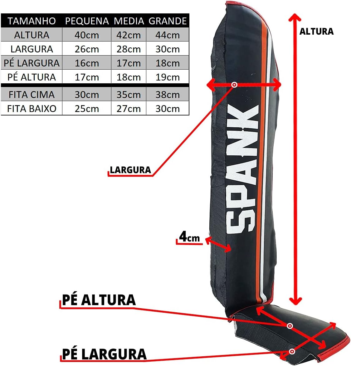 Caneleira Protetor de Canela PRO Sparring Spank 4