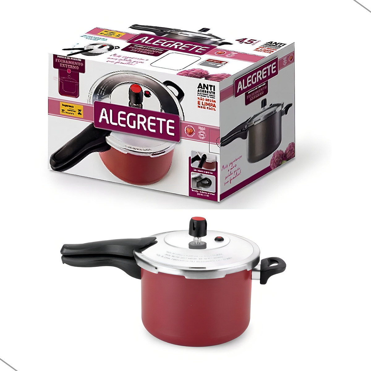 Panela de Pressão Alegra 4,5 L 2