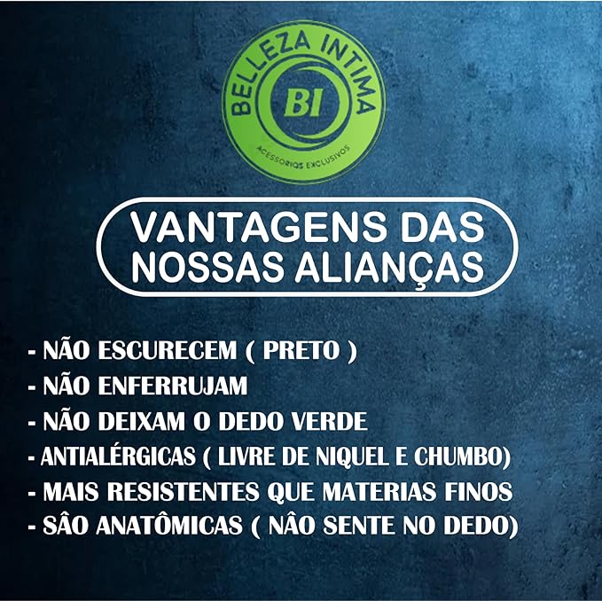 Alianças Prata Italianas Par 4 mm Anatômicas Modelo Classic 3