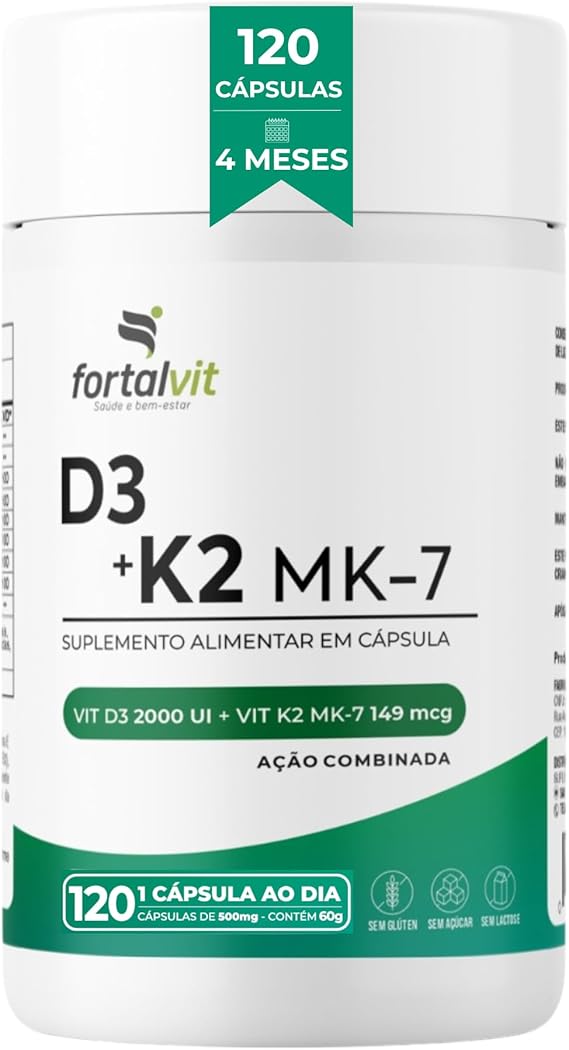 Vitamina D3 2000 UI + Vitamina K2 1