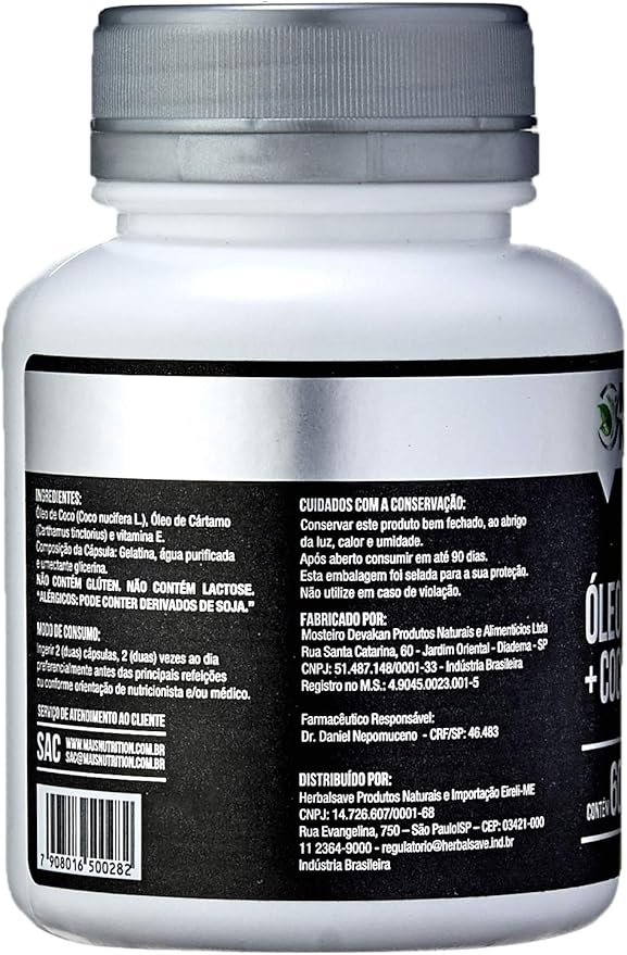 Óleo de Cártamo + Óleo de Coco + Vitamina E 1000 mg 60 Cápsulas 5