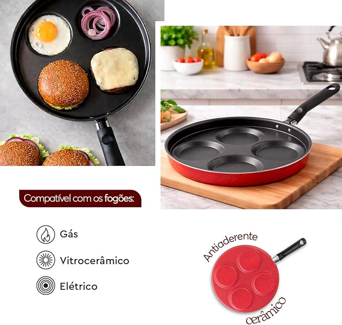 Frigideira 4 Ovos Brinox Naturalle Antiaderente Ceramic Life 3