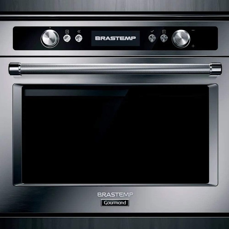 Micro-ondas de Embutir Brastemp Gourmand 40 L Inox com Sistema 3D 1