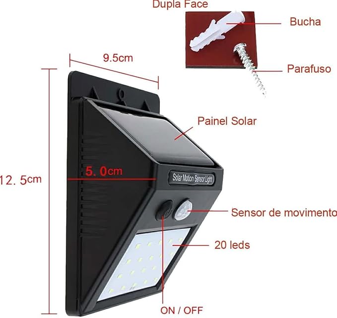 Arandela Solar Sunshine AS1 LED 2 W 4