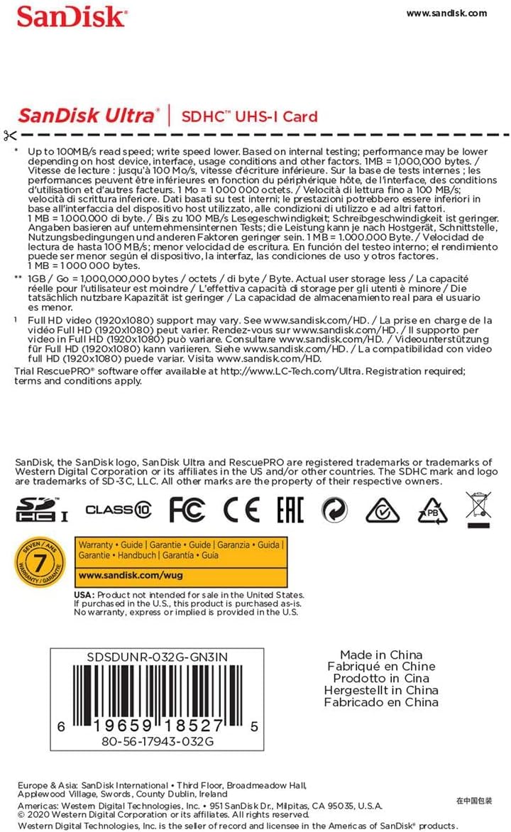 Cartão de Memória Ultra 32 GB 5