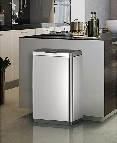 Lixeira Automática 50 L Inox com Sensor 3