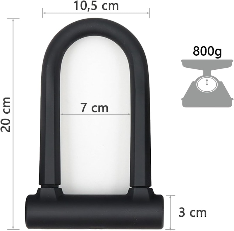 Cadeado para Bicicleta Erufale U-Lock 2