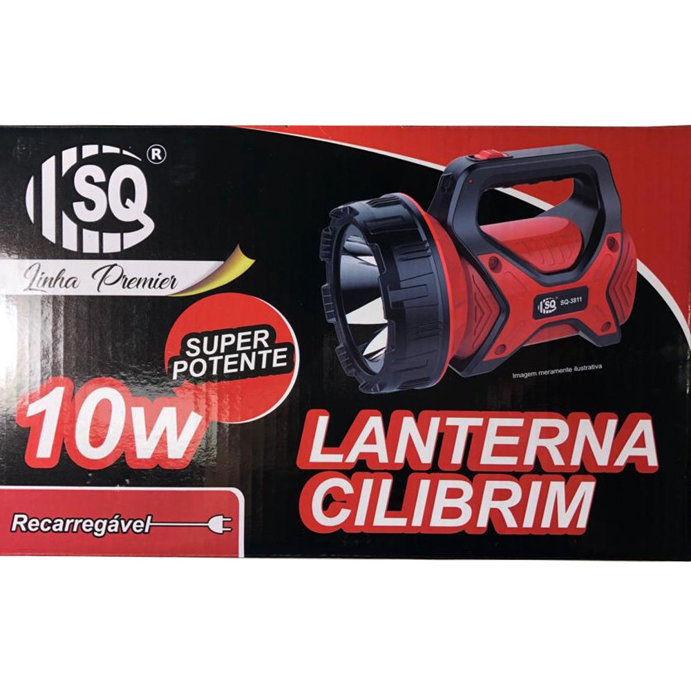 Lanterna Super Potente Recarregável Led 10W Cilibrim 5