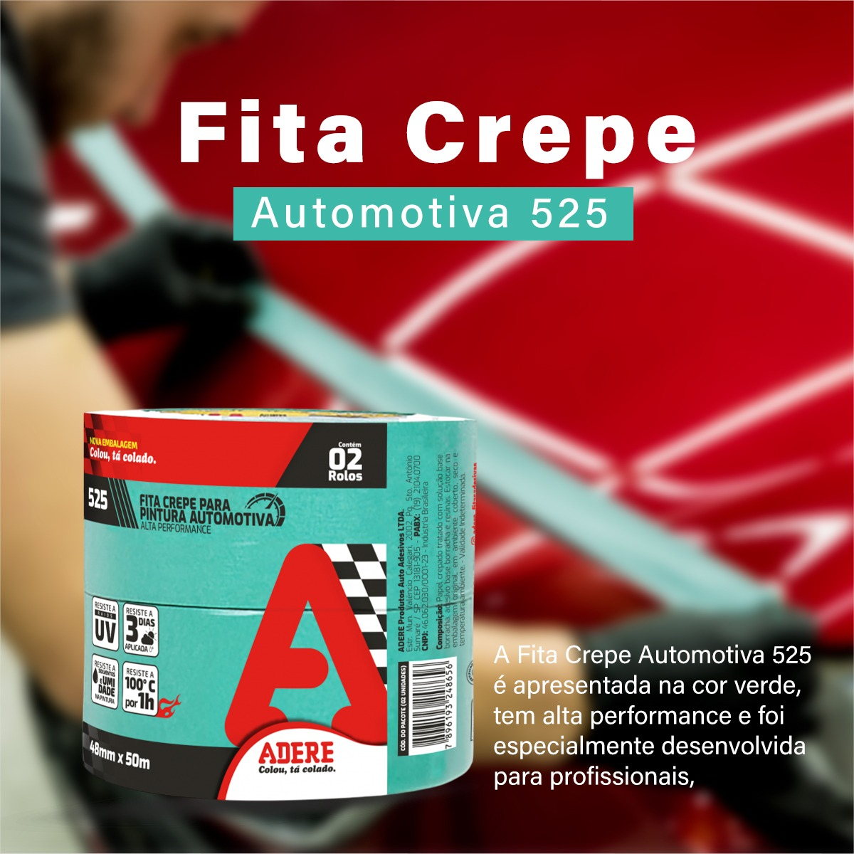 Fita Crepe Automotiva 48 mm x 50 m 3
