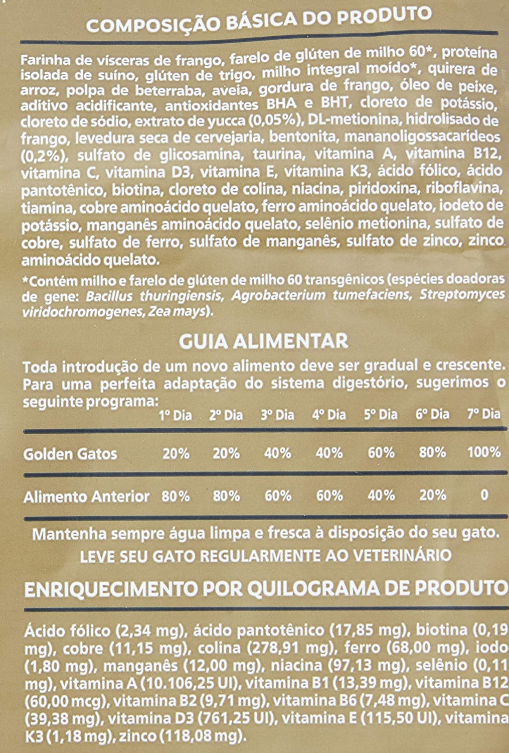 Ração Golden Gatos Castrados Sênior 5