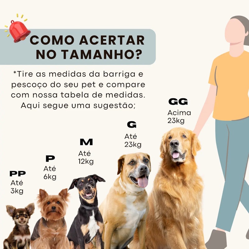 Kit Coleira Peitoral com 4 Peças 4