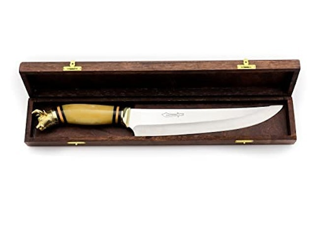 Faca para Churrasco 9" Zakharov Golden Bull Cabo de Osso 3