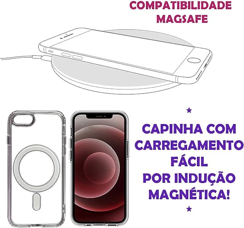 Capa iPhone 7/8 Transparente Magnética 4