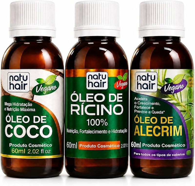 Kit Terapia Capilar Natuhair Óleo de Coco + Rícino + Alecrim 60 ml 1