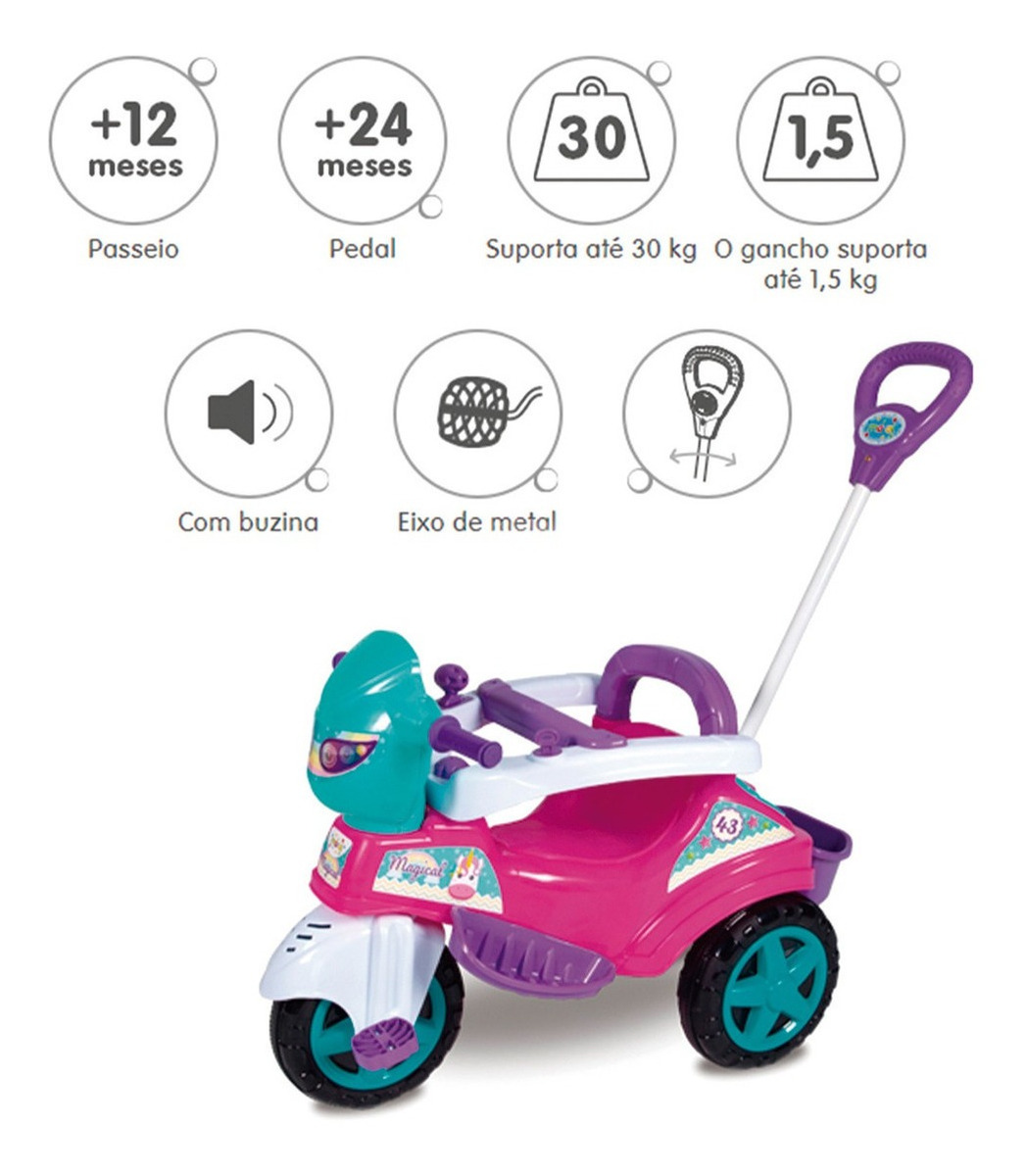 Triciclo Baby City Menina 5