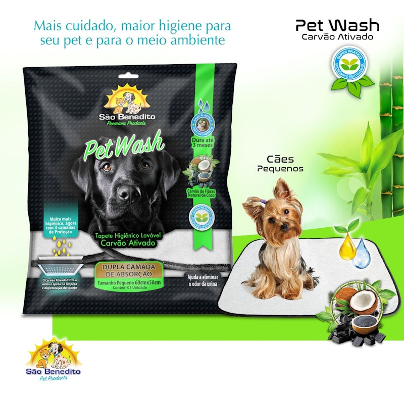 Tapete Higiênico Lavável Petwash Carvão Ativado 5