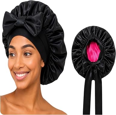 Touca de Cetim Grande Antifrizz com Laço 1