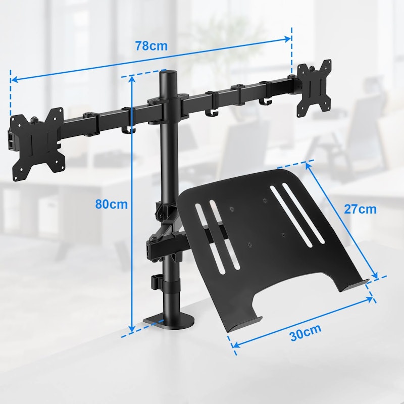 Suporte Articulado para Monitor Duplo e Notebook Vidavalu 5