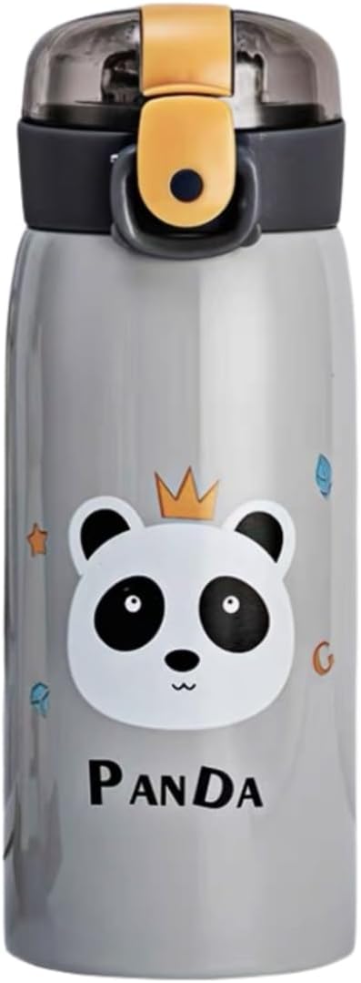 Garrafa Térmica Infantil Inox Canudo Trava 350 ml Desenho Pand 1