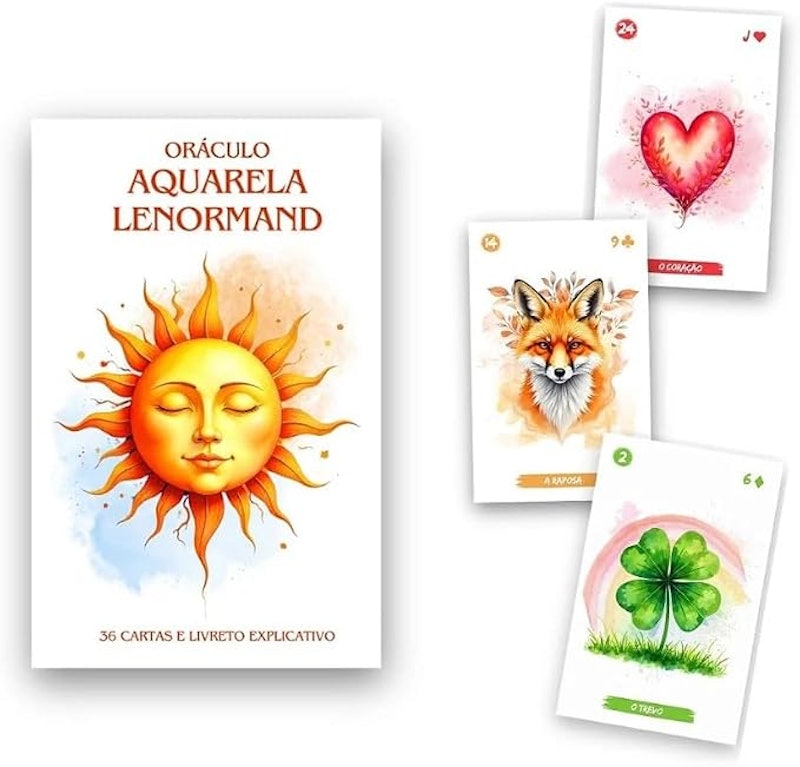 Baralho Cigano Aquarela Lenormand 36 Cartas 1