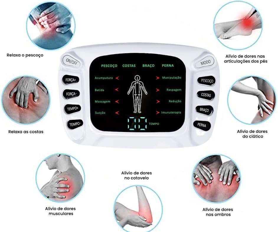 Aparelho Fisioterapia com Eletrodos Pulso Elétrico 2