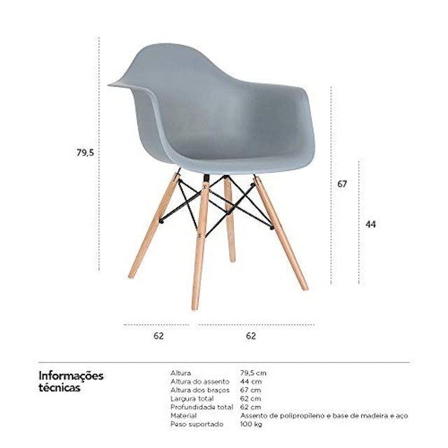 Cadeira Eames Eiffel Daw 2