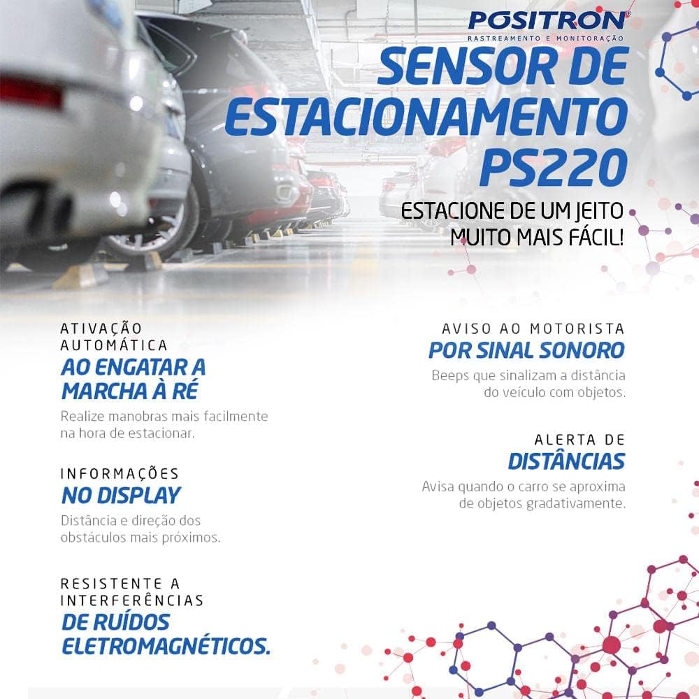 Sensor de Estacionamento PS220 Kit com 4 Cápsulas Prata 2