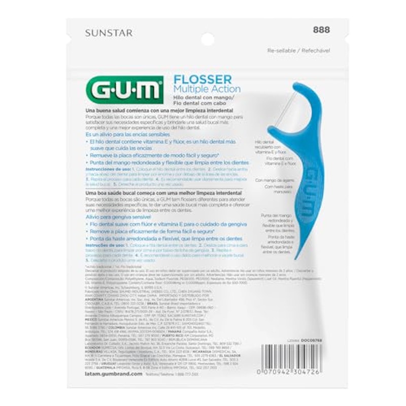 Fio Dental com Cabo Flossers Multiple Action 40 Unidades 2