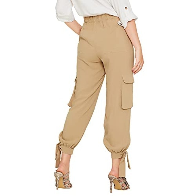 Calça Cargo Feminina Linho Cáqui Miss Joy 5