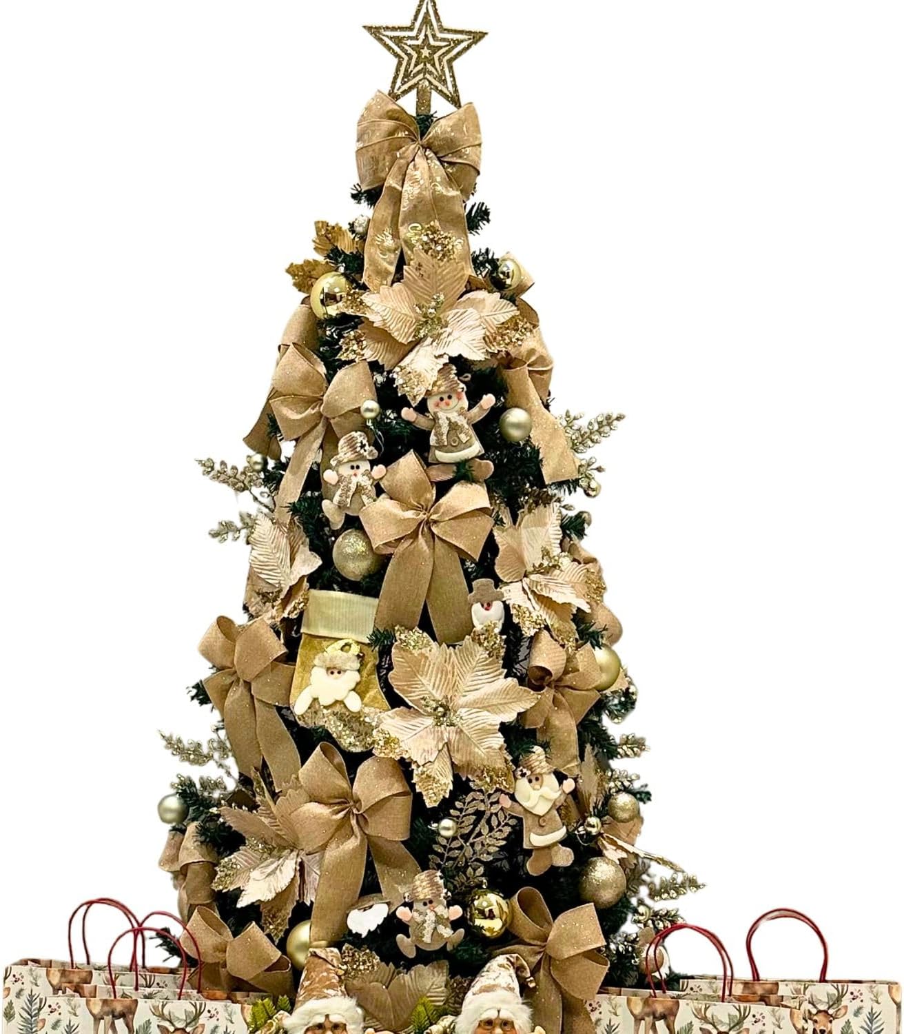 Árvore de Natal Completa Enfeites Pisca LED 1,80 m 600 Galhos 4