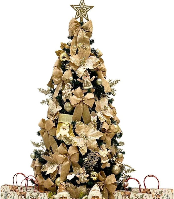 Árvore de Natal Completa Enfeites Pisca LED 1,80 m 600 Galhos 4