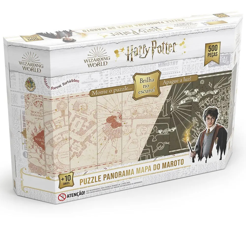 Quebra-cabeça 500 Peças Panorama Harry Potter Brilha no Escuro 1